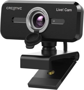 Creative Live Cam Sync 1080p V2 - Webcam USB (gran angular, función de silencio automático, reducción de ruido, micrófono integrado mejorado, para zoom, Skype)