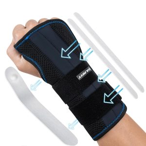 EULANT Muñequera con Estabilizador de Férula de Metal Extraíble,Suave Férulas de Muñeca,Vendaje de Muñeca para Túnel Carpiano Tendinitis Artritis,para Mano...