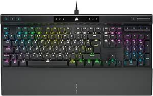 CORSAIR K70 RGB PRO Teclado Mecánico con Cable para Juegos – Interruptores Lineales Cherry MX Red, SOCD, Llaveros PBT Double-Shot, 8000Hz Hyper-Polling, NKRO, Torneo Switch, QWERTY ES – Negro