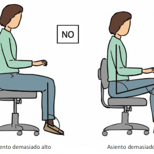 Una mala postura y silla pueden acarrear enfermedades y lesiones profesionales
