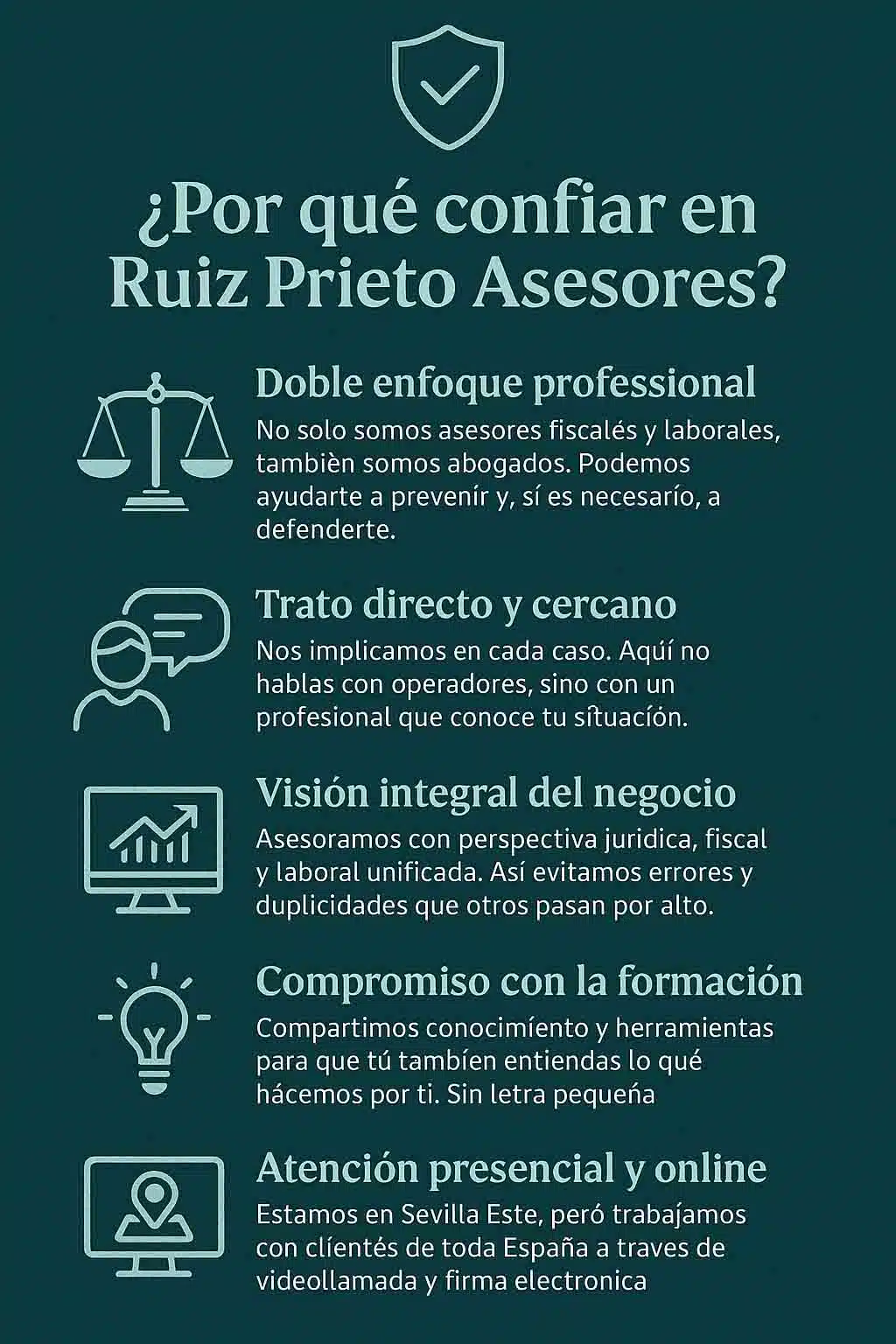 ¿Por qué confiar en Ruiz Prieto Asesores?