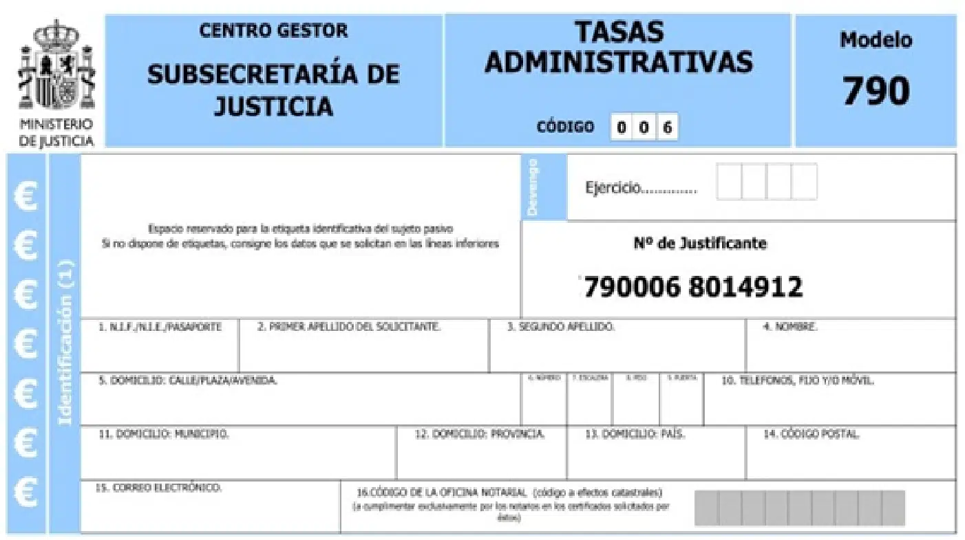 ¿Cómo rellenar el modelo 790? La identificación
