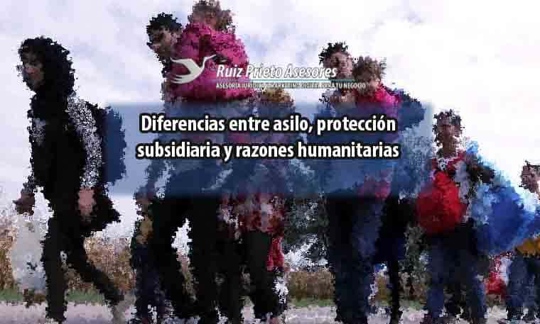 Diferencias entre asilo, protección subsidiaria y razones humanitarias